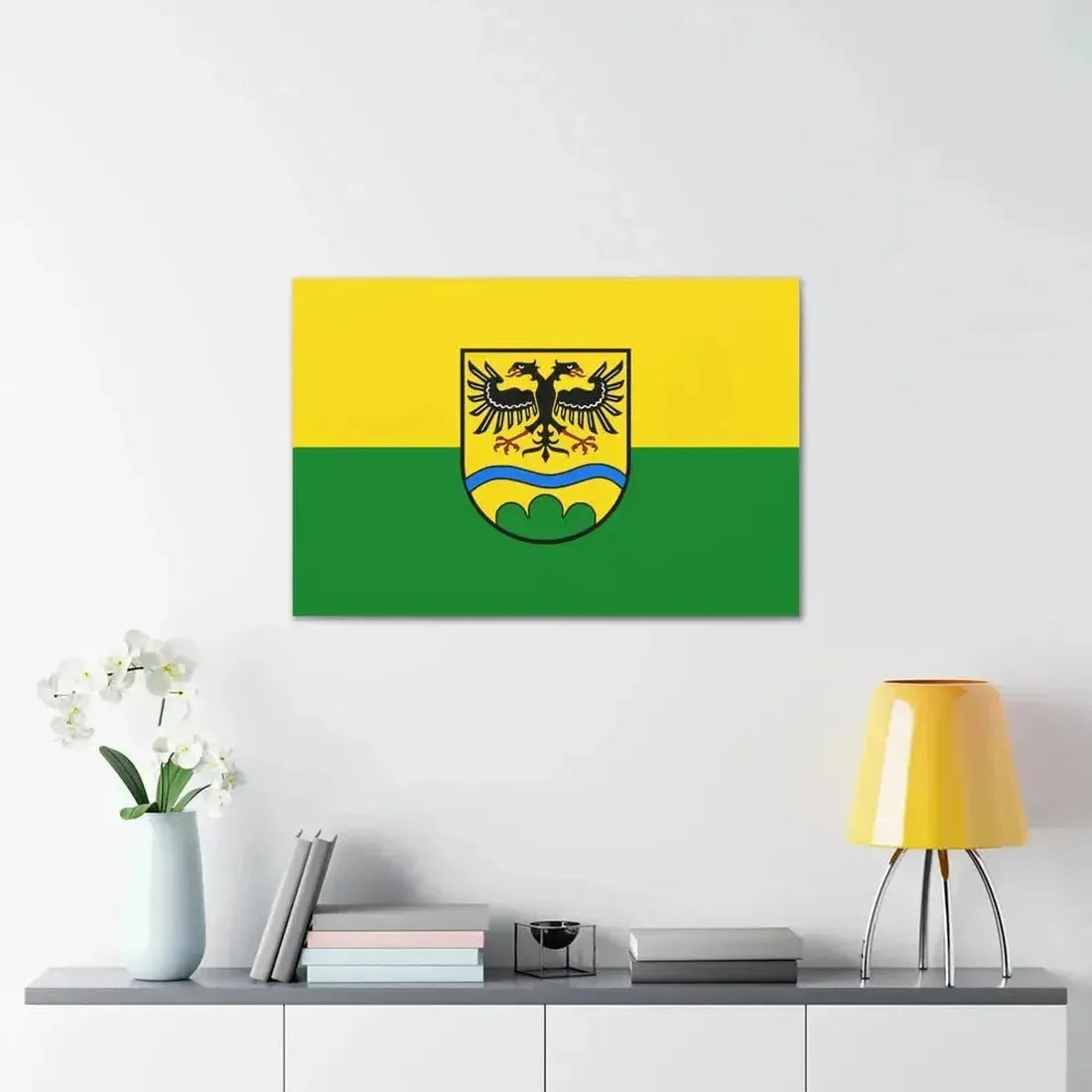 Flag of Deggendorf Germany - Canvas Wall Art - The Sticker Space