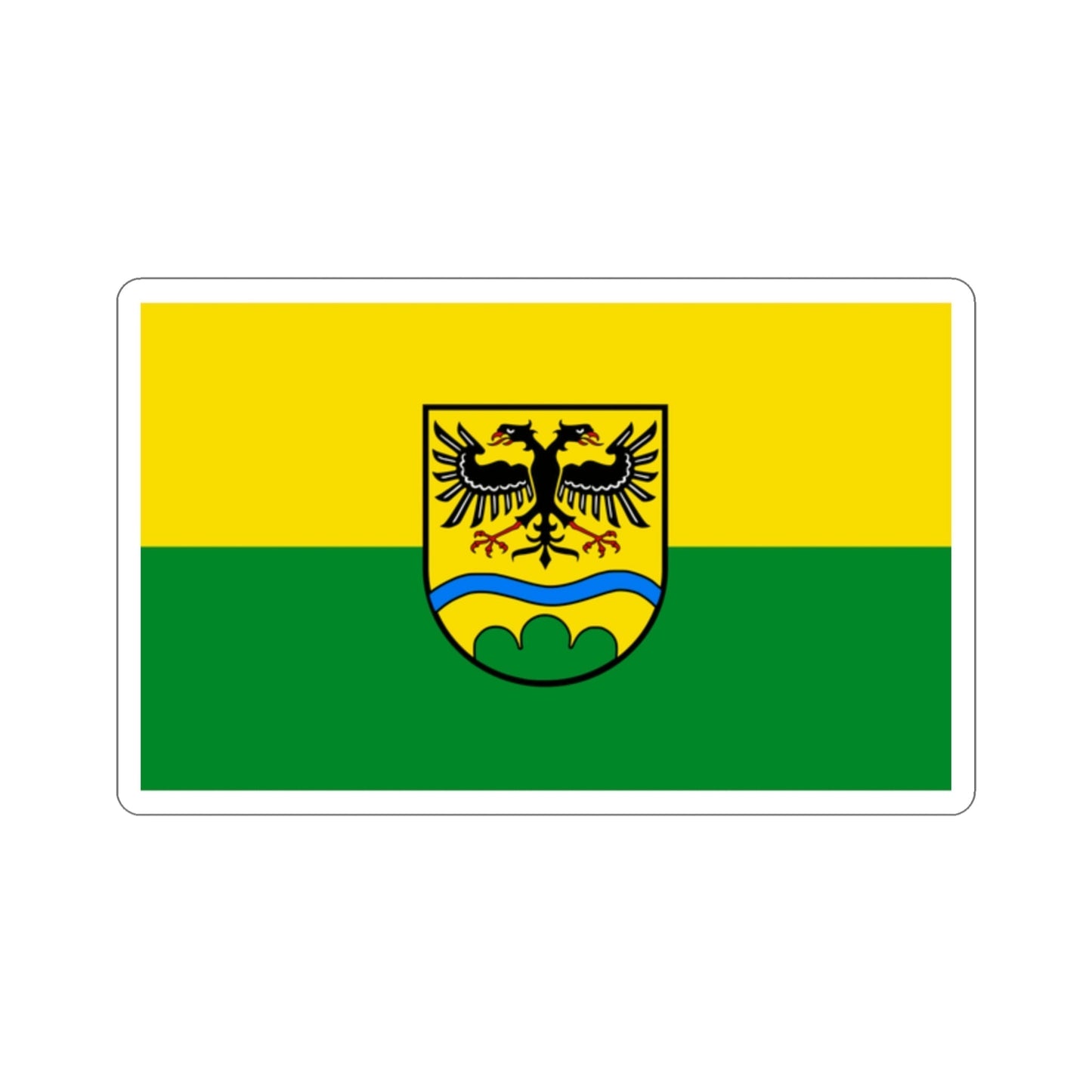 Flag of Deggendorf Germany STICKER Vinyl Die-Cut Decal-2 Inch-The Sticker Space