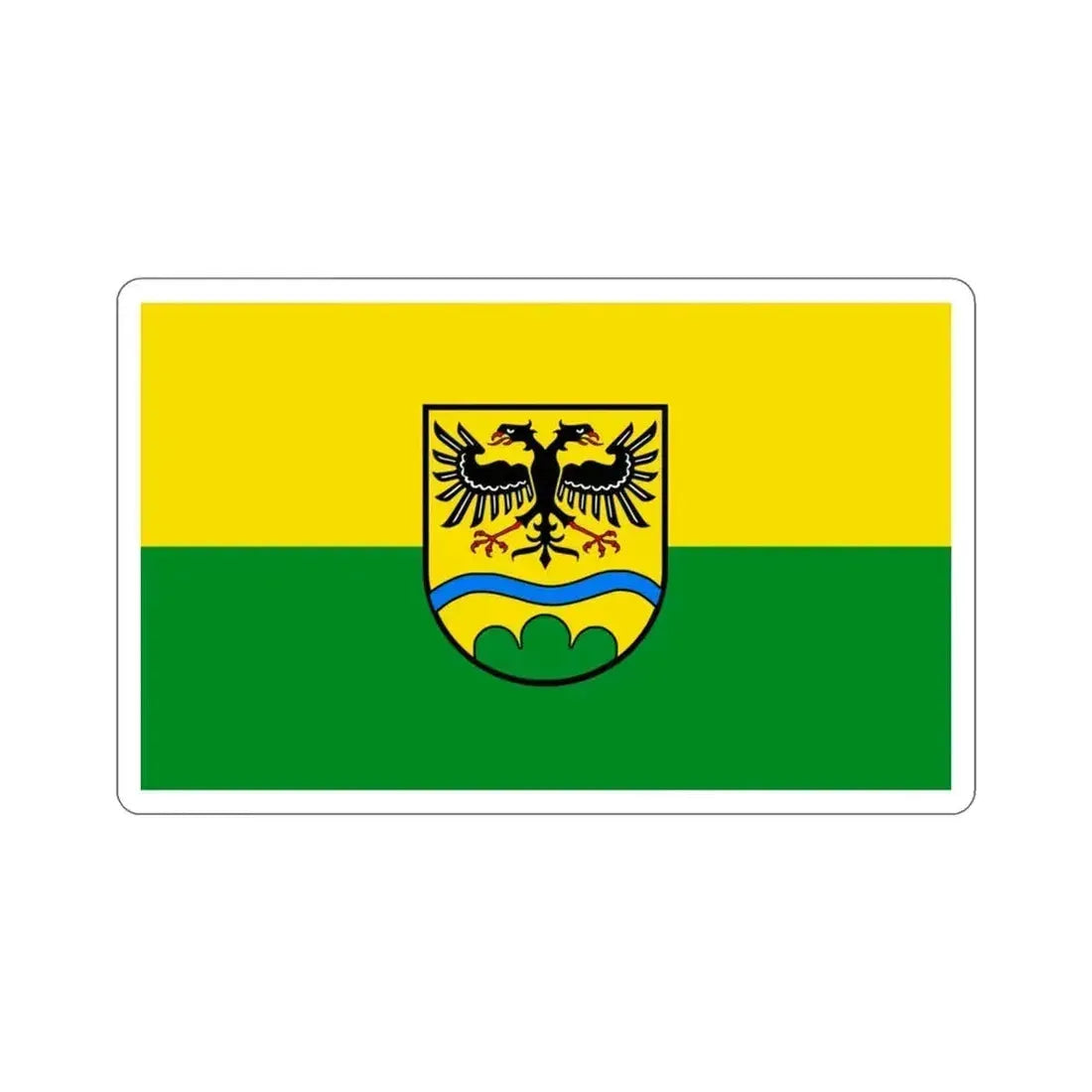 Flag of Deggendorf Germany STICKER Vinyl Die-Cut Decal 3 Inch - The Sticker Space