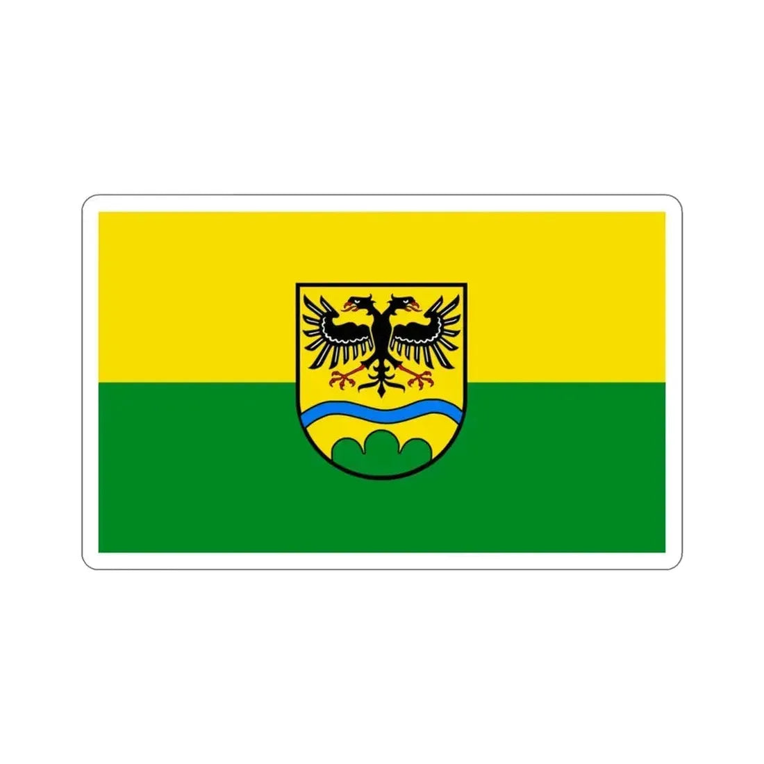Flag of Deggendorf Germany STICKER Vinyl Die-Cut Decal 3 Inch - The Sticker Space