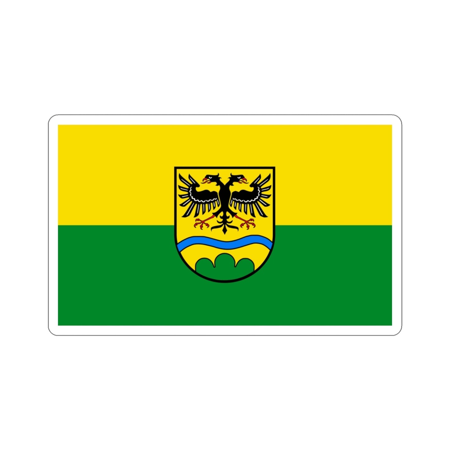 Flag of Deggendorf Germany STICKER Vinyl Die-Cut Decal-3 Inch-The Sticker Space