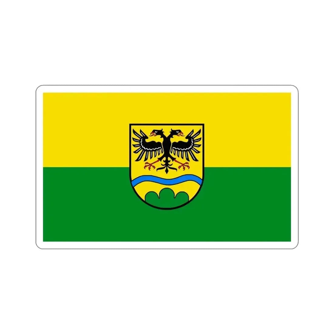 Flag of Deggendorf Germany STICKER Vinyl Die-Cut Decal 4 Inch - The Sticker Space