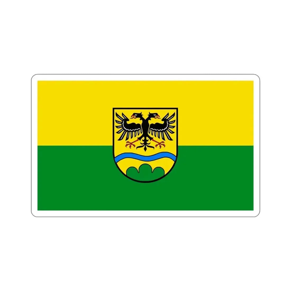Flag of Deggendorf Germany STICKER Vinyl Die-Cut Decal 4 Inch - The Sticker Space