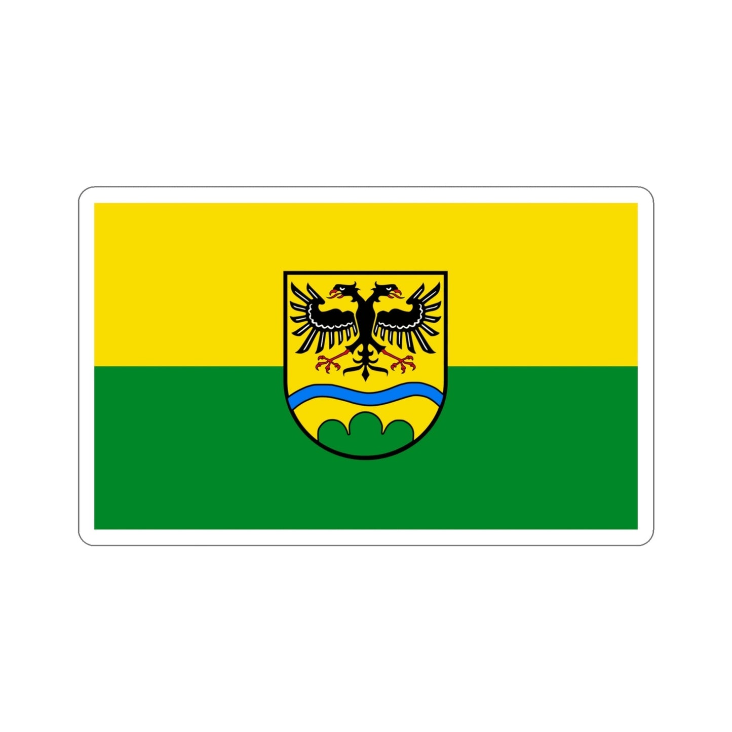 Flag of Deggendorf Germany STICKER Vinyl Die-Cut Decal-4 Inch-The Sticker Space