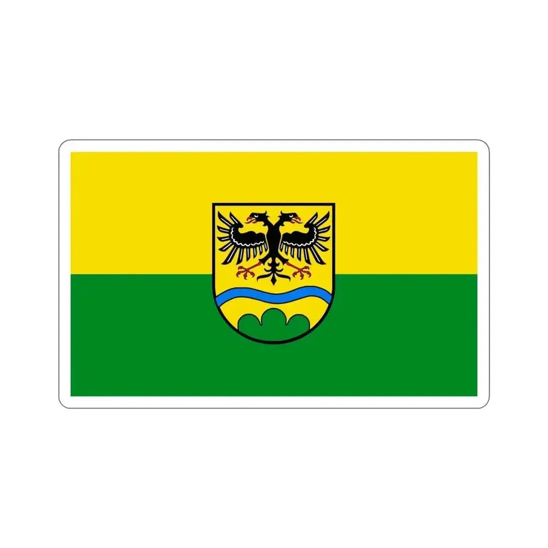 Flag of Deggendorf Germany STICKER Vinyl Die-Cut Decal 5 Inch - The Sticker Space