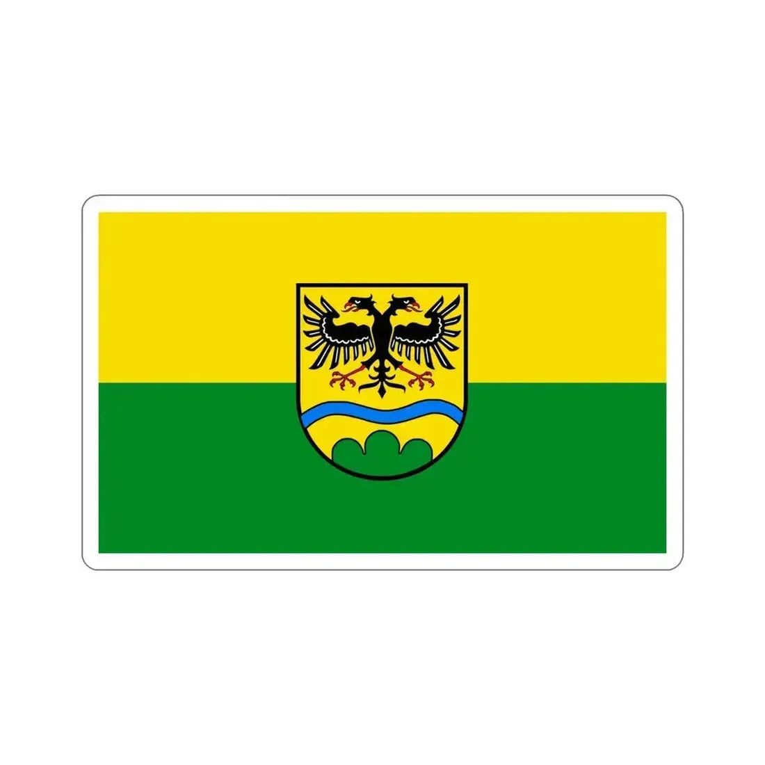 Flag of Deggendorf Germany STICKER Vinyl Die-Cut Decal 5 Inch - The Sticker Space