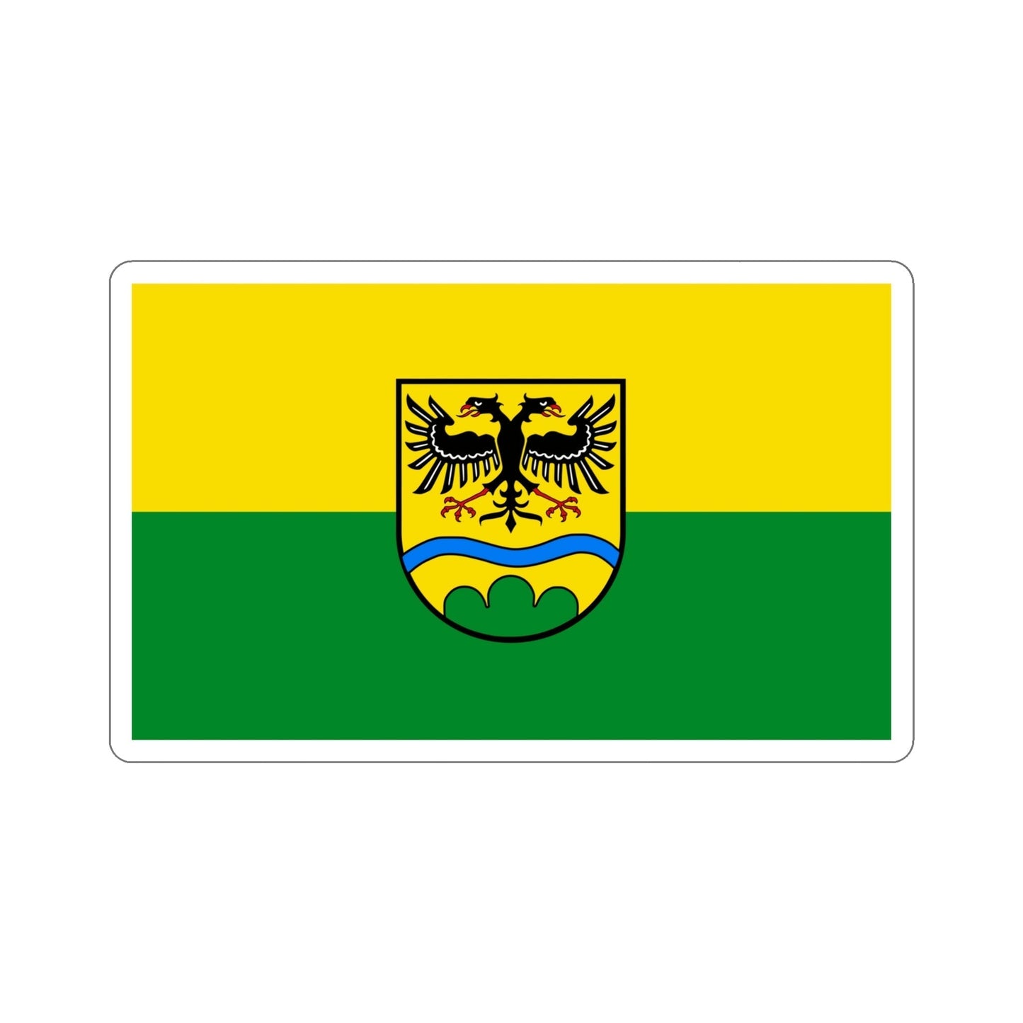 Flag of Deggendorf Germany STICKER Vinyl Die-Cut Decal-5 Inch-The Sticker Space