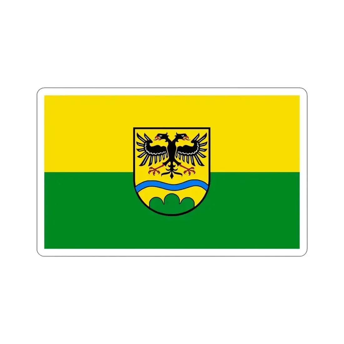Flag of Deggendorf Germany STICKER Vinyl Die-Cut Decal 6 Inch - The Sticker Space