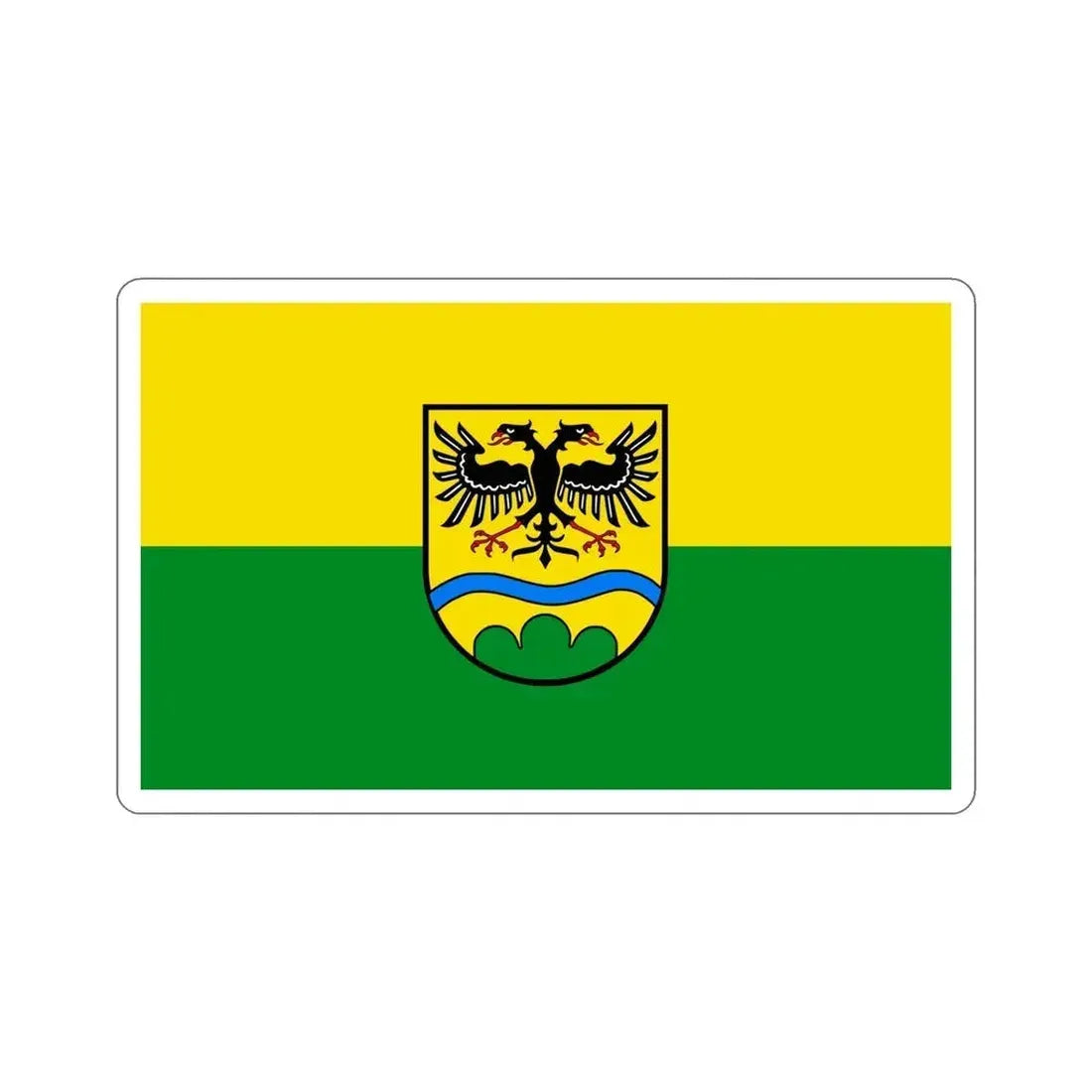 Flag of Deggendorf Germany STICKER Vinyl Die-Cut Decal 6 Inch - The Sticker Space
