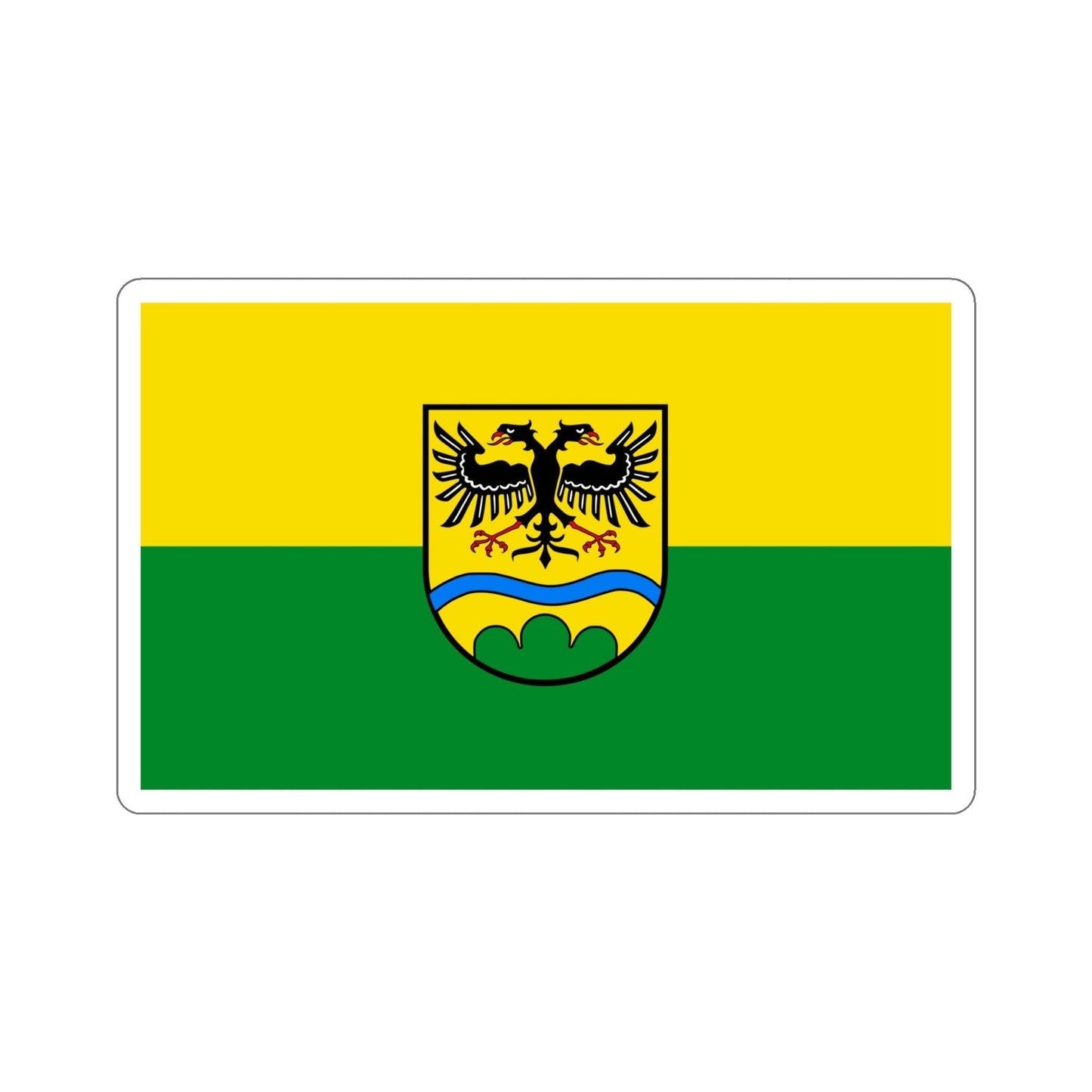 Flag of Deggendorf Germany STICKER Vinyl Die-Cut Decal-6 Inch-The Sticker Space