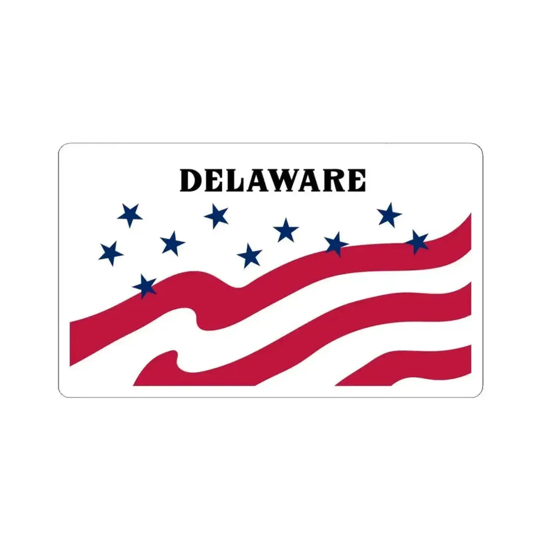 Flag of Delaware County Iowa Sesquicentennial (United States) STICKER Vinyl Kiss-Cut Decal 6 Inch White - The Sticker Space