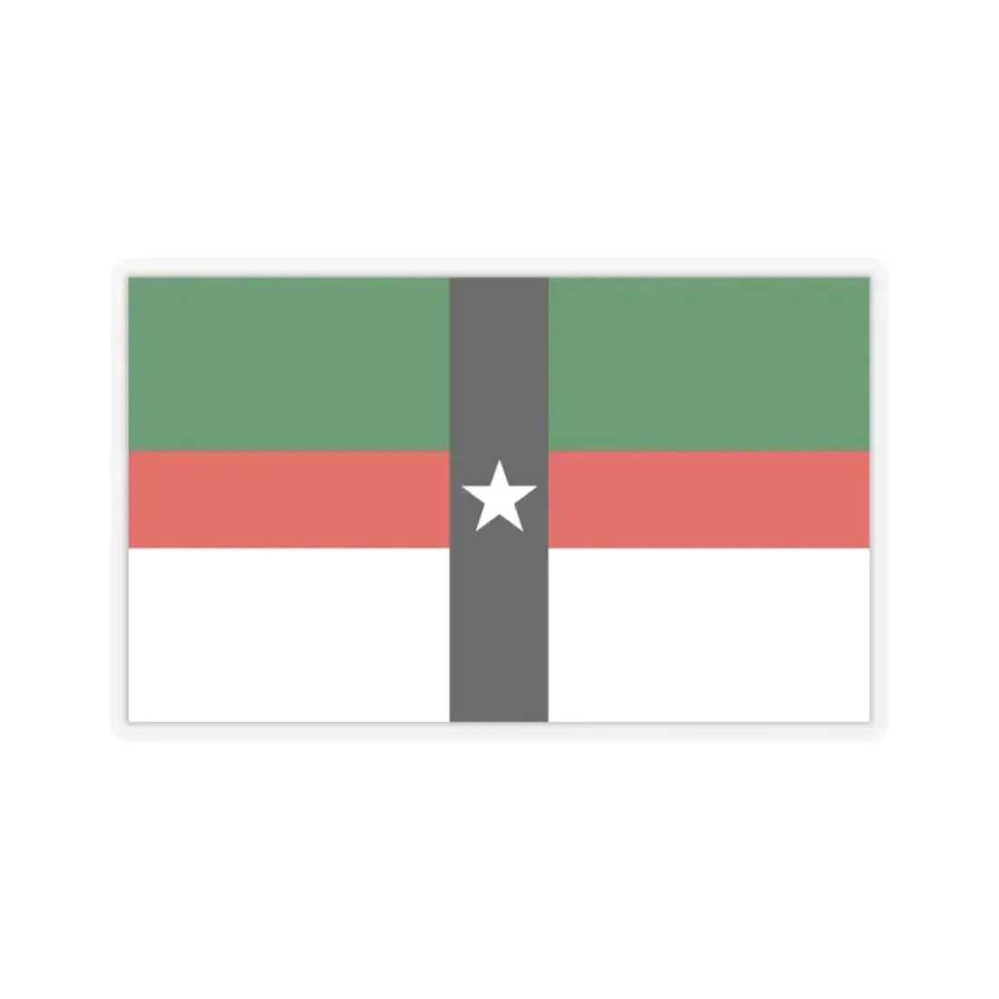 Flag of Denison, Texas - STICKER Vinyl Kiss-Cut Decal 2 Inch Transparent - The Sticker Space