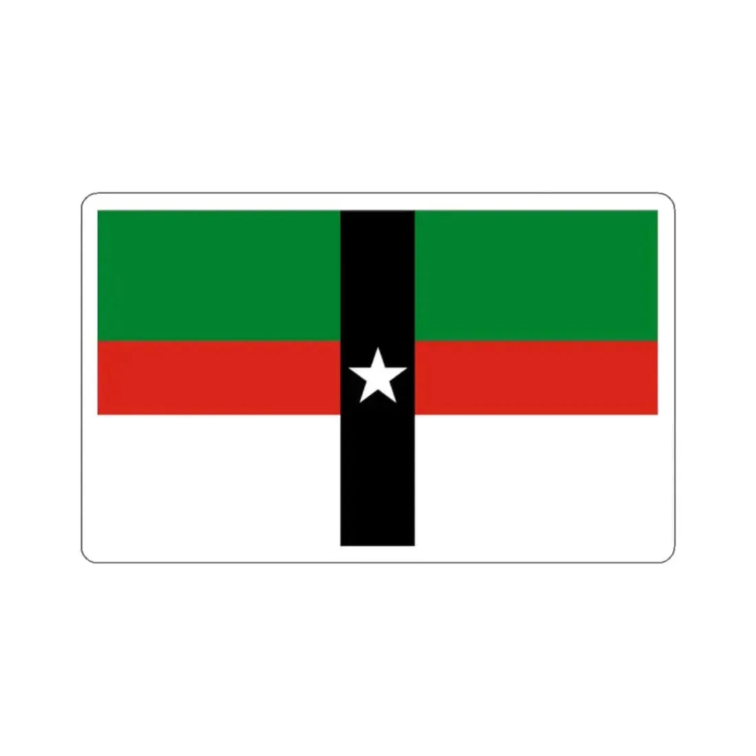 Flag of Denison, Texas - STICKER Vinyl Kiss-Cut Decal 2 Inch White - The Sticker Space