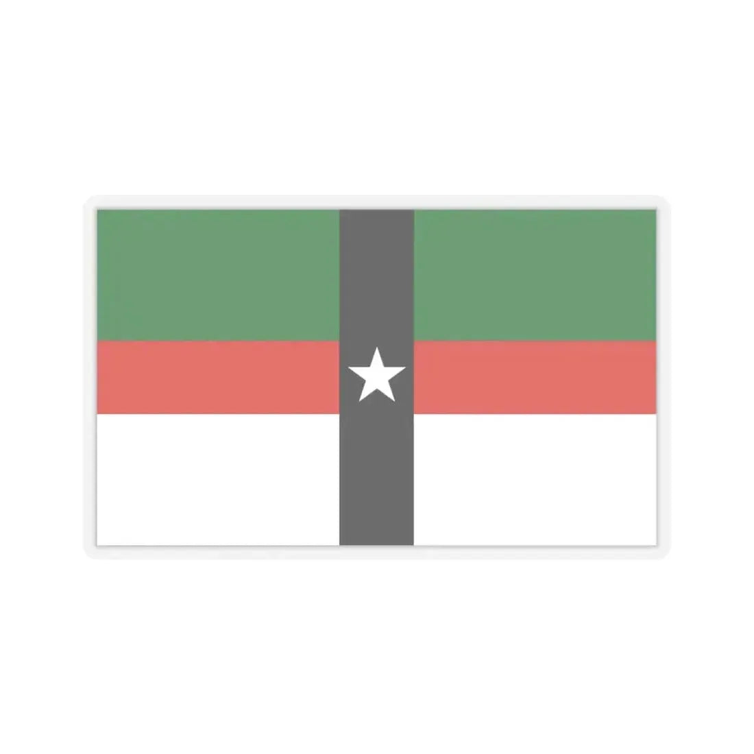 Flag of Denison, Texas - STICKER Vinyl Kiss-Cut Decal 3 Inch Transparent - The Sticker Space