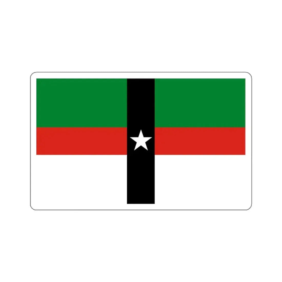 Flag of Denison, Texas - STICKER Vinyl Kiss-Cut Decal 3 Inch White - The Sticker Space