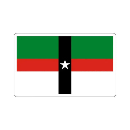 Flag of Denison, Texas - STICKER Vinyl Kiss-Cut Decal 3 Inch White - The Sticker Space