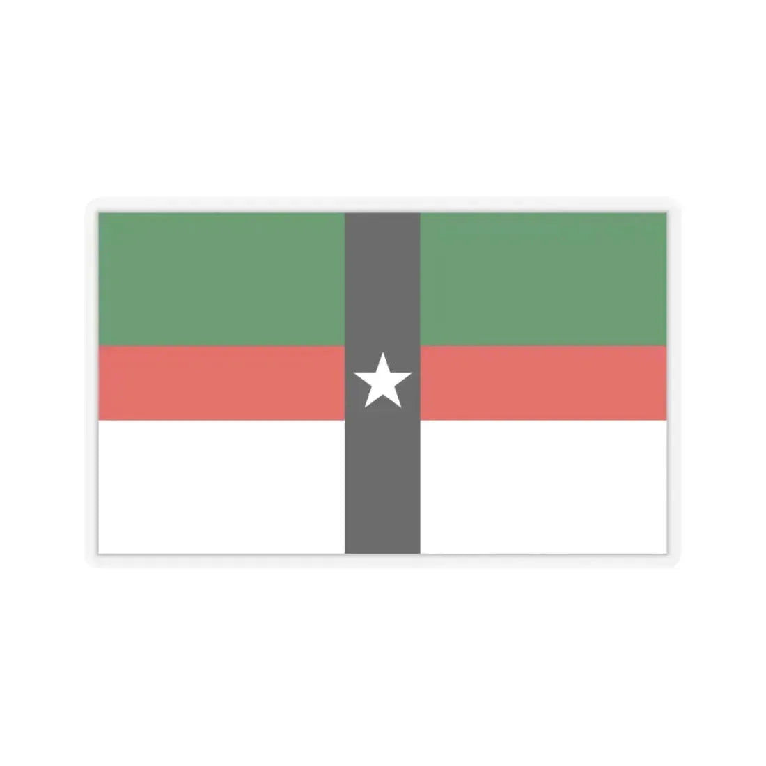 Flag of Denison, Texas - STICKER Vinyl Kiss-Cut Decal 4 Inch Transparent - The Sticker Space