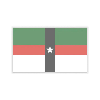 Flag of Denison, Texas - STICKER Vinyl Kiss-Cut Decal 4 Inch Transparent - The Sticker Space