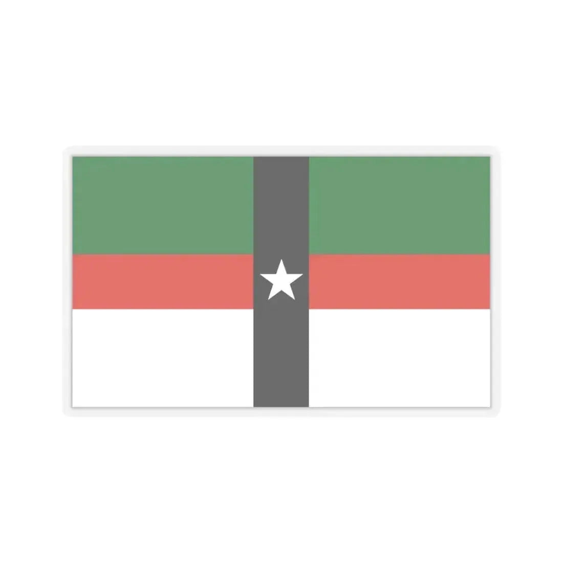 Flag of Denison, Texas - STICKER Vinyl Kiss-Cut Decal 6 Inch Transparent - The Sticker Space