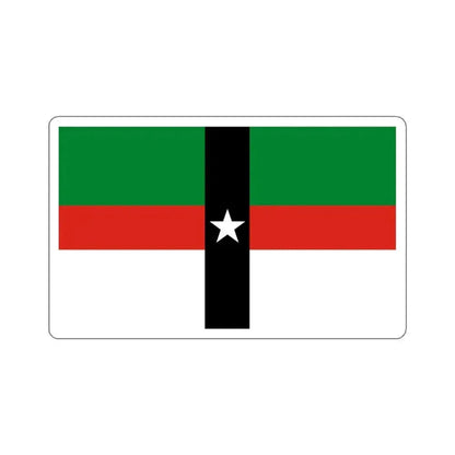 Flag of Denison, Texas - STICKER Vinyl Kiss-Cut Decal 6 Inch White - The Sticker Space