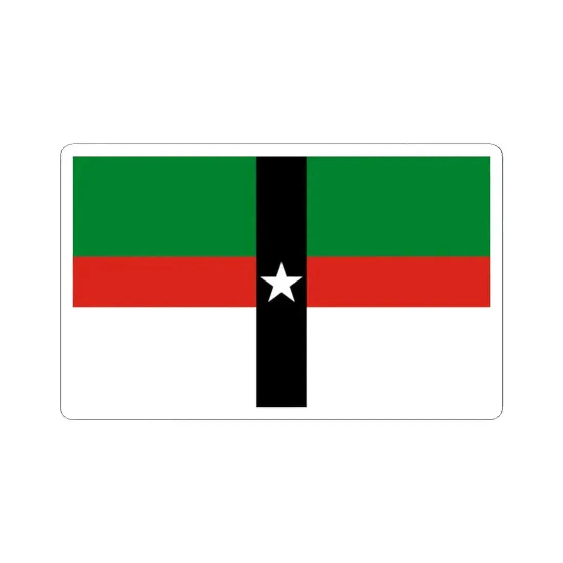 Flag of Denison Texas (United States) STICKER Vinyl Kiss-Cut Decal 2 Inch White - The Sticker Space