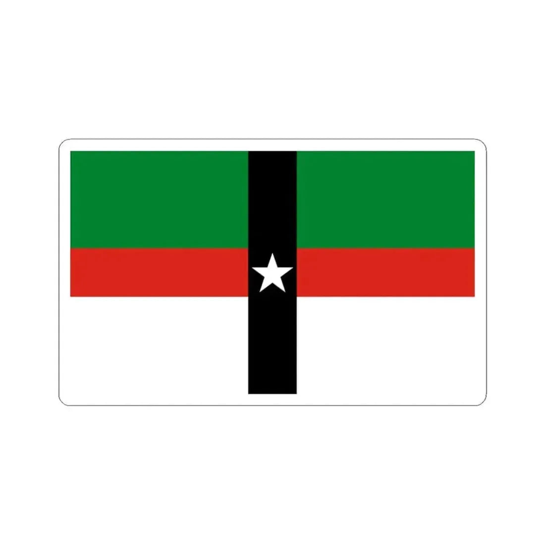 Flag of Denison Texas (United States) STICKER Vinyl Kiss-Cut Decal 3 Inch White - The Sticker Space