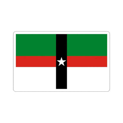 Flag of Denison Texas (United States) STICKER Vinyl Kiss-Cut Decal 3 Inch White - The Sticker Space