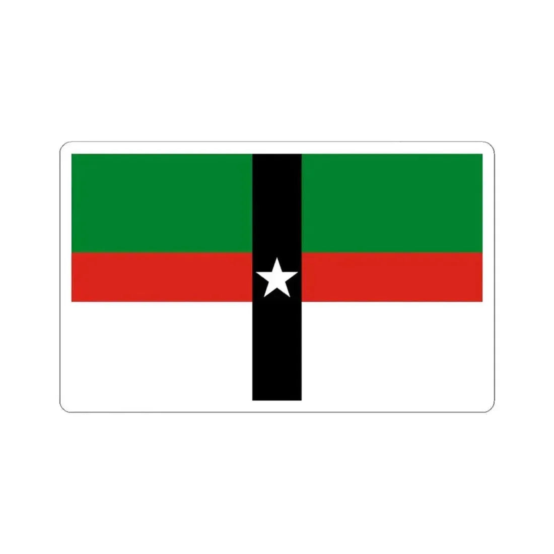 Flag of Denison Texas (United States) STICKER Vinyl Kiss-Cut Decal 4 Inch White - The Sticker Space