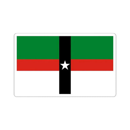 Flag of Denison Texas (United States) STICKER Vinyl Kiss-Cut Decal 4 Inch White - The Sticker Space