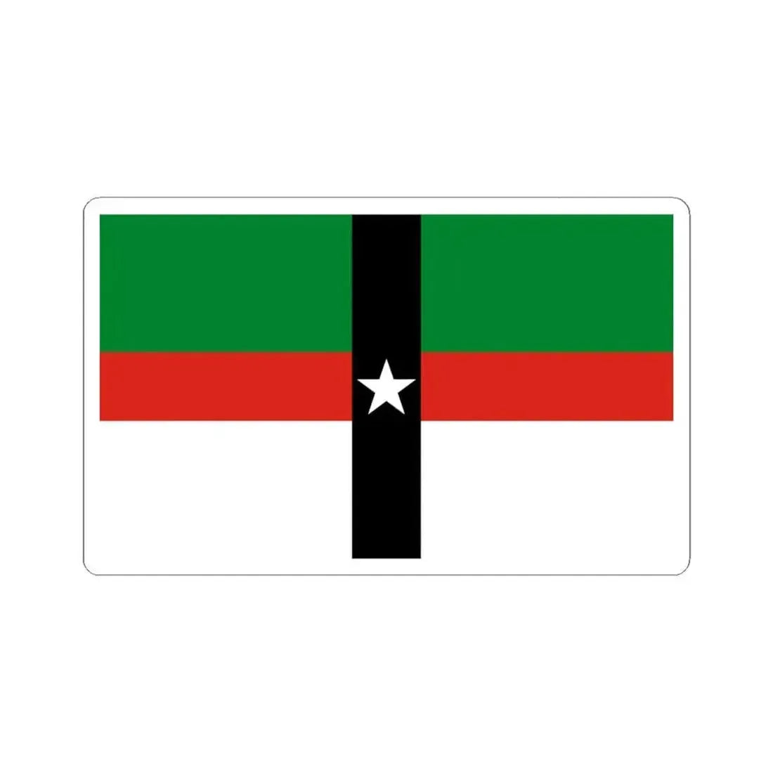 Flag of Denison Texas (United States) STICKER Vinyl Kiss-Cut Decal 6 Inch White - The Sticker Space