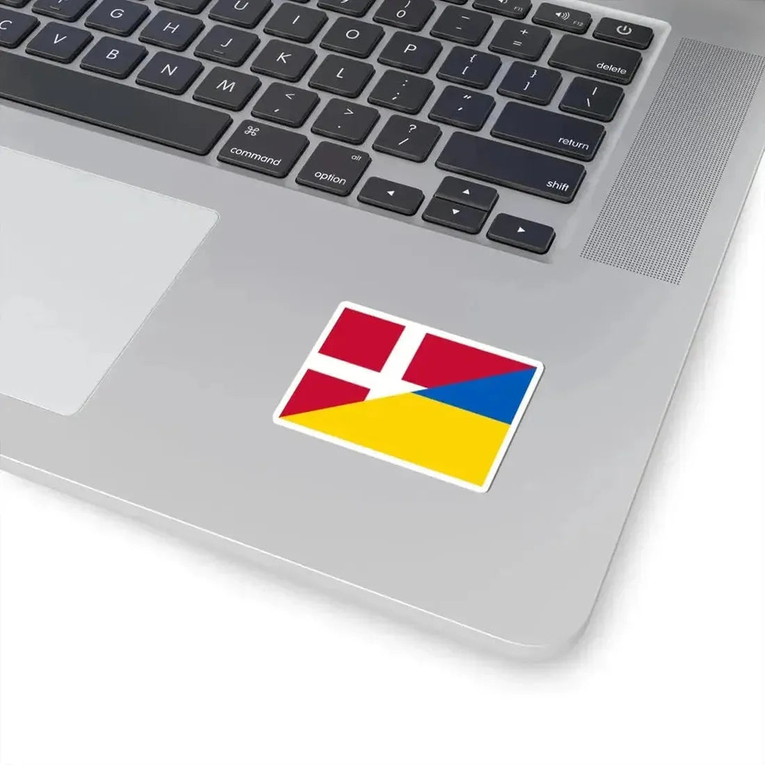 Flag of Denmark and Ukraine (Denmark) STICKER Vinyl Kiss-Cut Decal - The Sticker Space