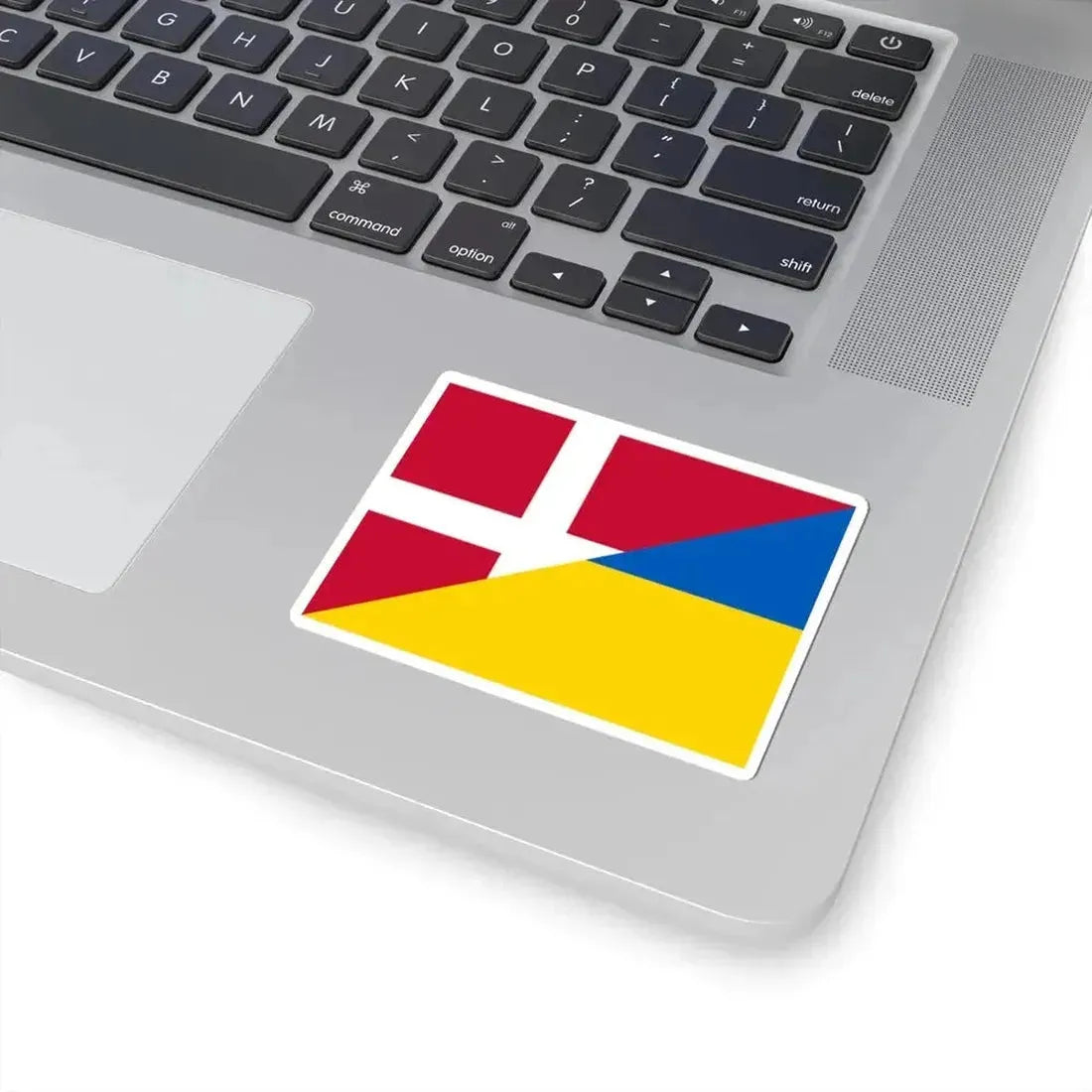 Flag of Denmark and Ukraine (Denmark) STICKER Vinyl Kiss-Cut Decal - The Sticker Space