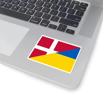 Flag of Denmark and Ukraine (Denmark) STICKER Vinyl Kiss-Cut Decal - The Sticker Space