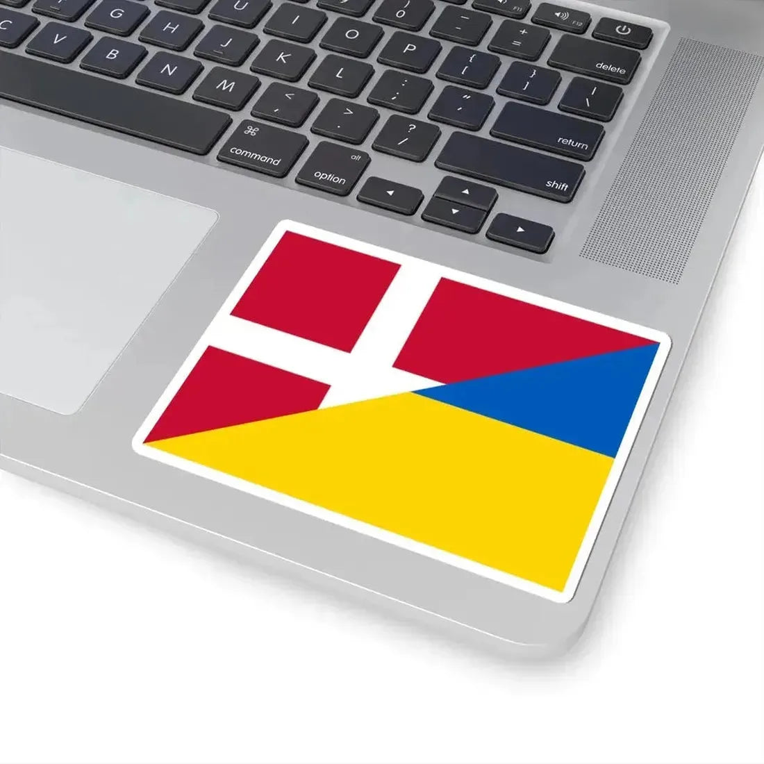 Flag of Denmark and Ukraine (Denmark) STICKER Vinyl Kiss-Cut Decal - The Sticker Space