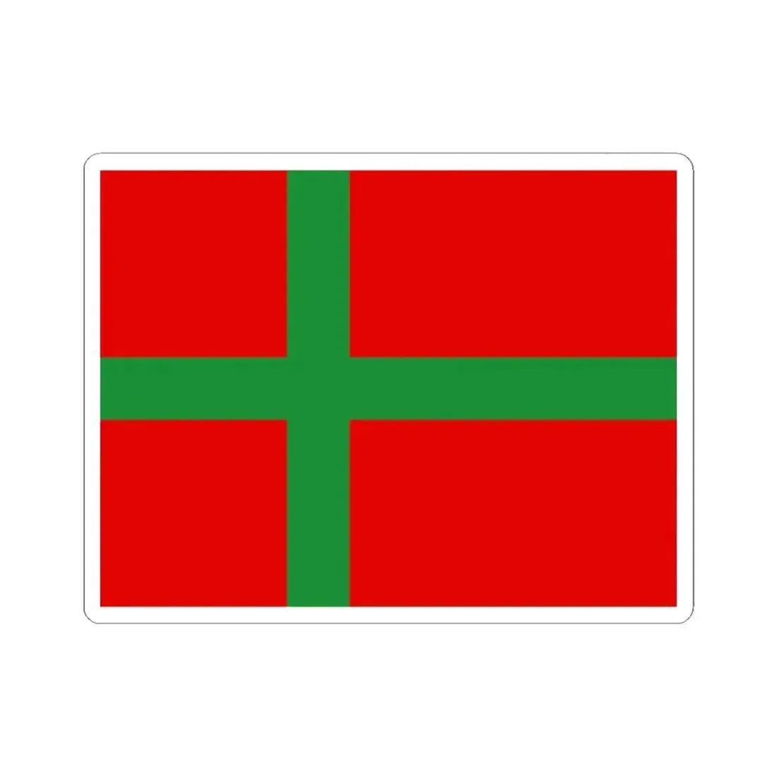 Flag of Denmark Bornholm (Denmark) STICKER Vinyl Kiss-Cut Decal 2 Inch White - The Sticker Space