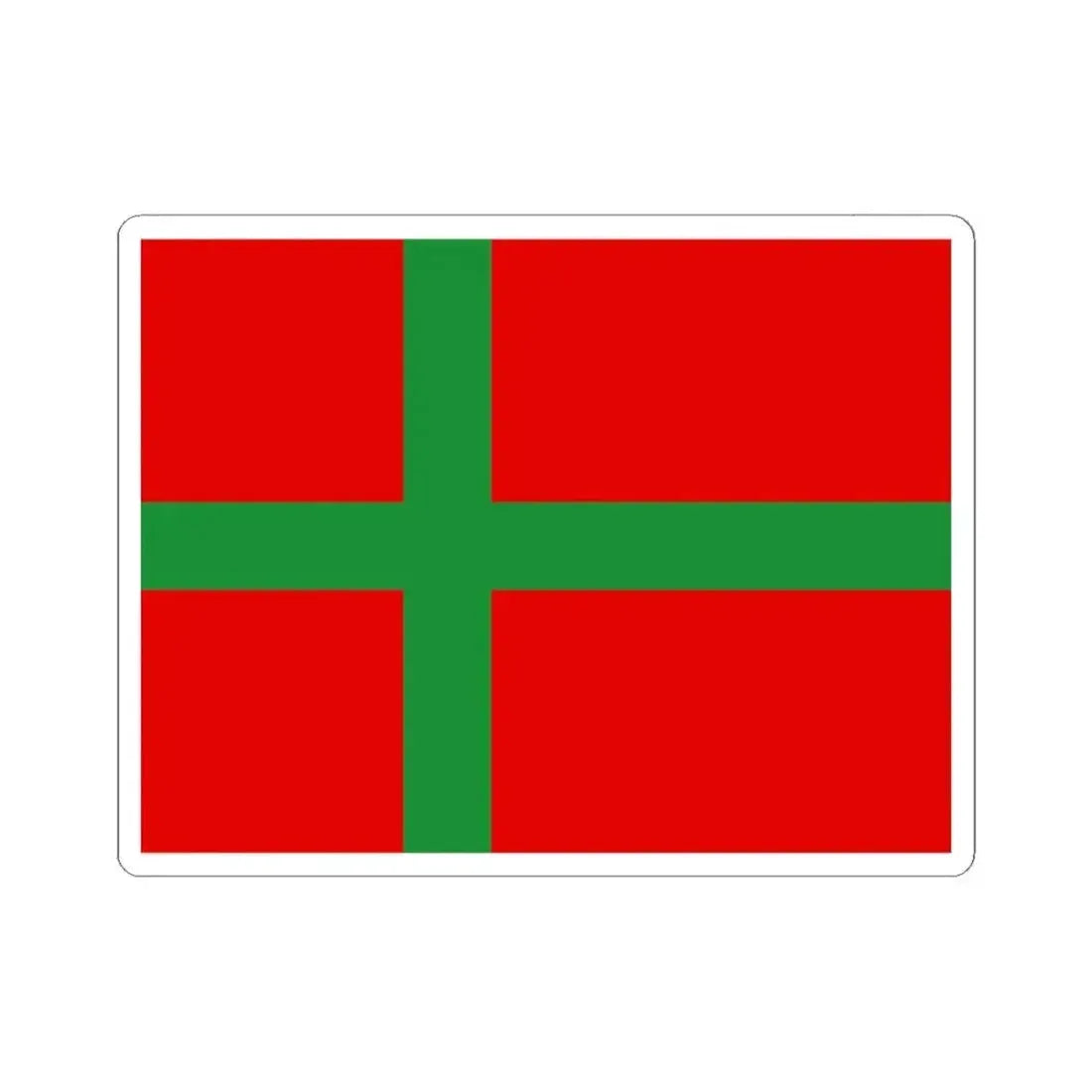 Flag of Denmark Bornholm (Denmark) STICKER Vinyl Kiss-Cut Decal 3 Inch White - The Sticker Space