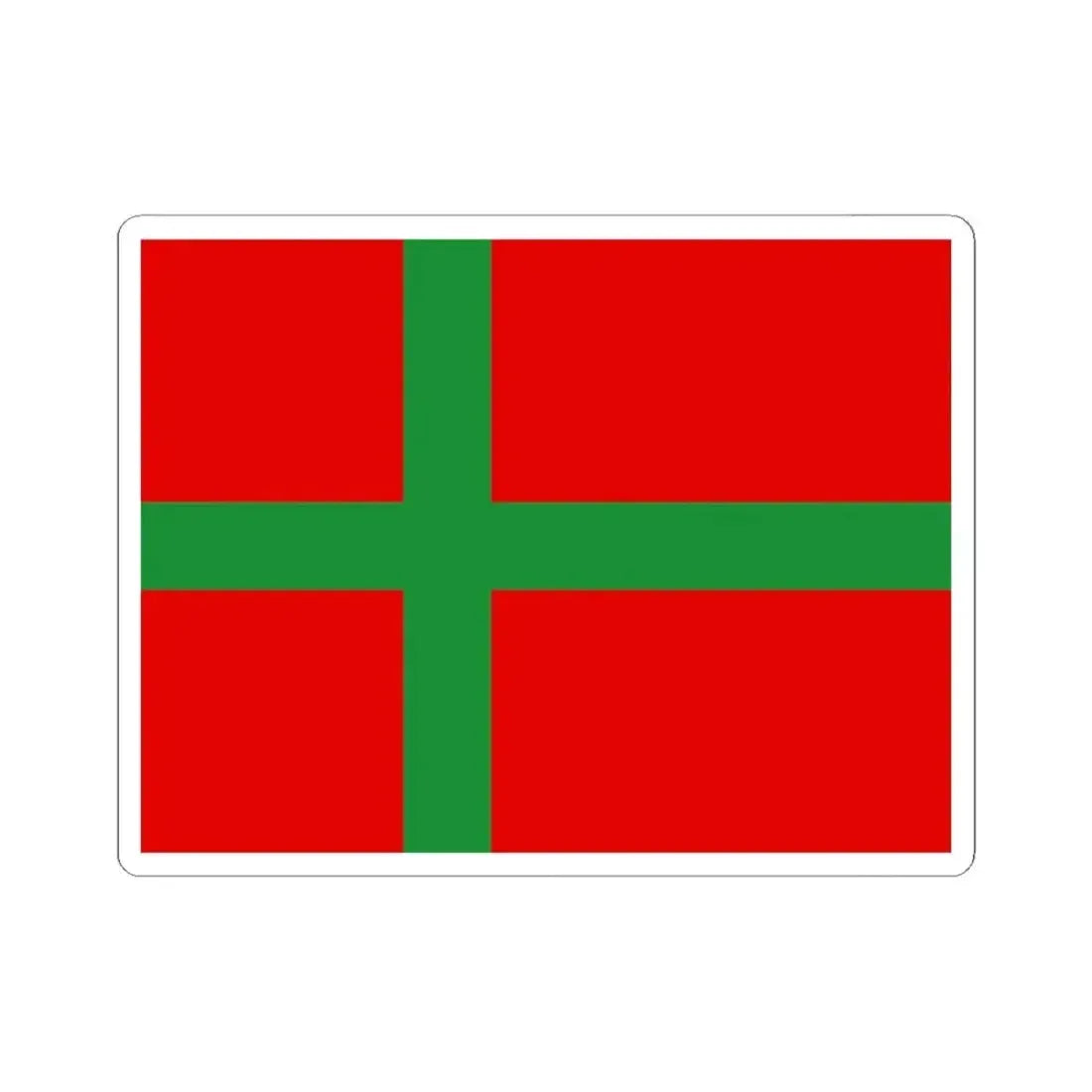 Flag of Denmark Bornholm (Denmark) STICKER Vinyl Kiss-Cut Decal 6 Inch White - The Sticker Space
