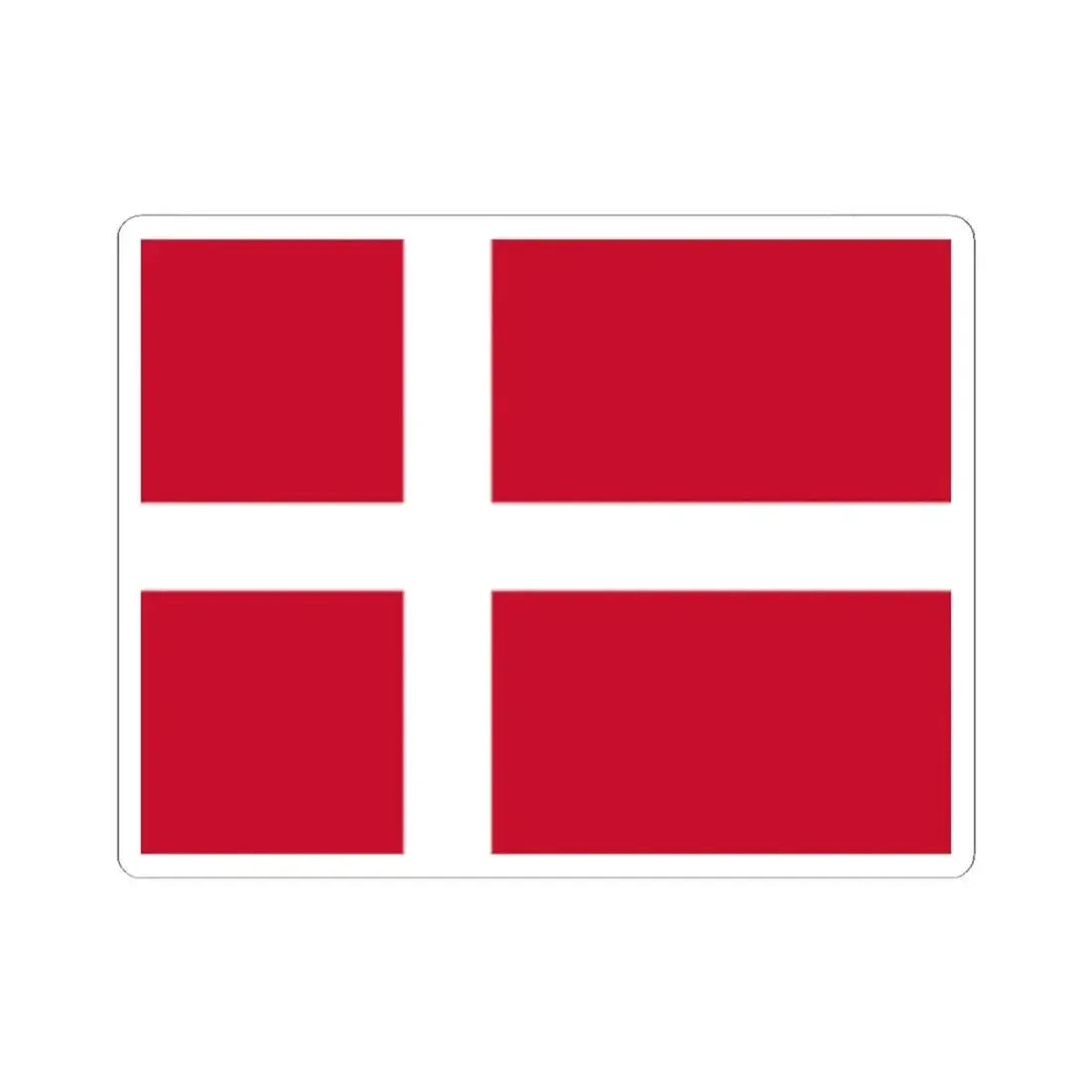 Flag of Denmark (Denmark) STICKER Vinyl Kiss-Cut Decal 2 Inch White - The Sticker Space