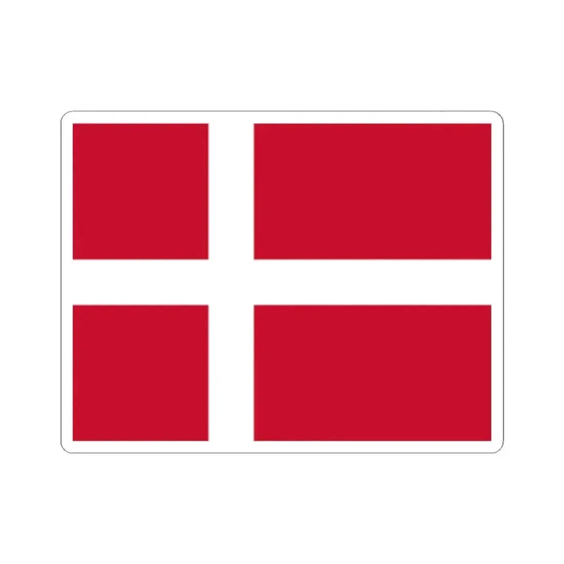 Flag of Denmark (Denmark) STICKER Vinyl Kiss-Cut Decal 3 Inch White - The Sticker Space