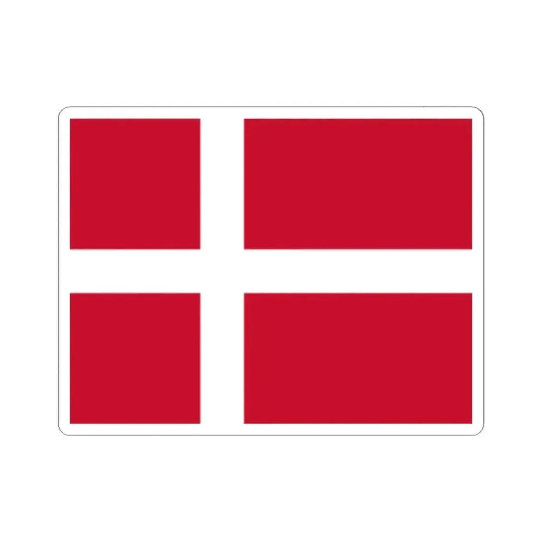 Flag of Denmark (Denmark) STICKER Vinyl Kiss-Cut Decal 4 Inch White - The Sticker Space