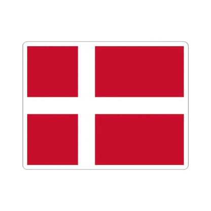 Flag of Denmark (Denmark) STICKER Vinyl Kiss-Cut Decal 4 Inch White - The Sticker Space