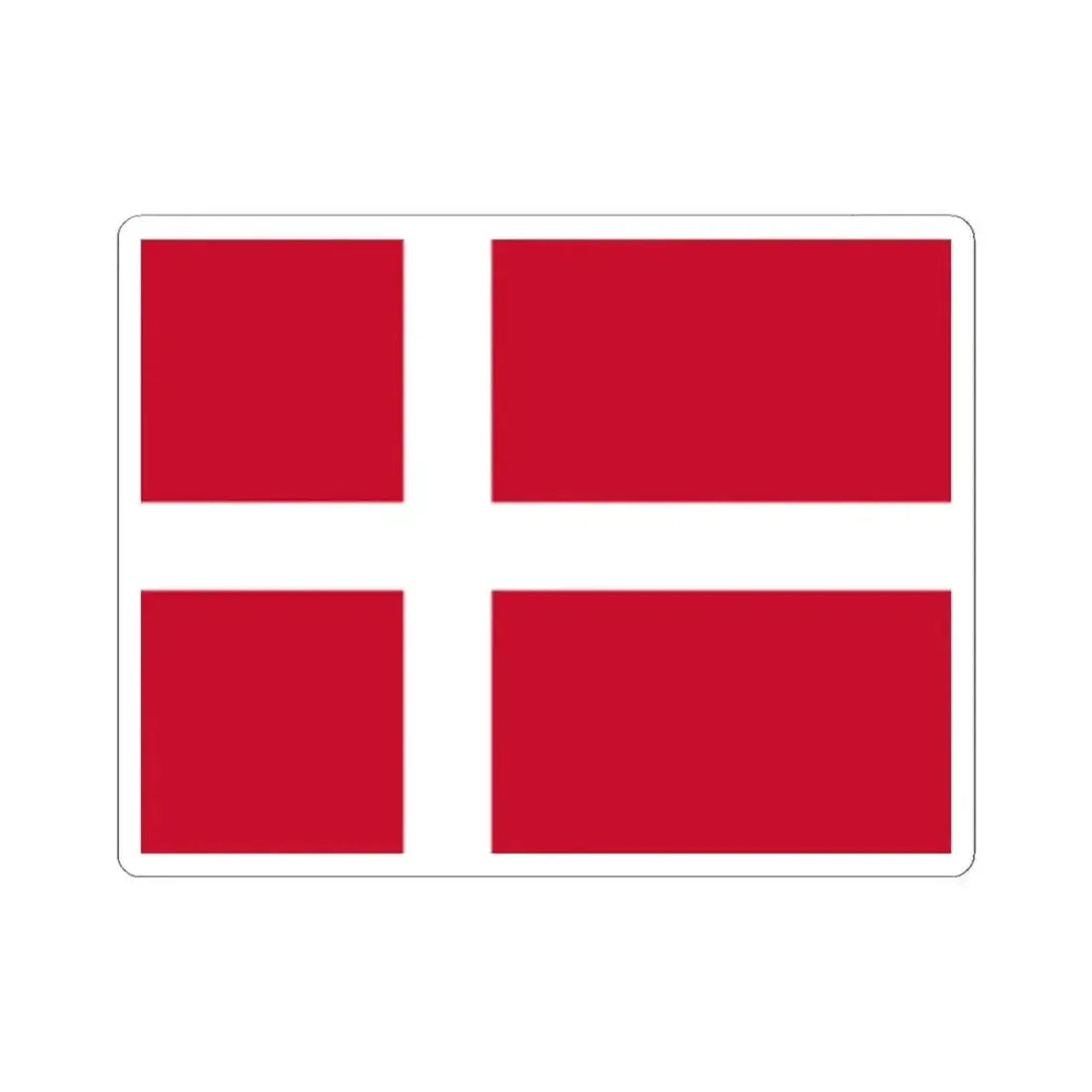 Flag of Denmark (Denmark) STICKER Vinyl Kiss-Cut Decal 6 Inch White - The Sticker Space
