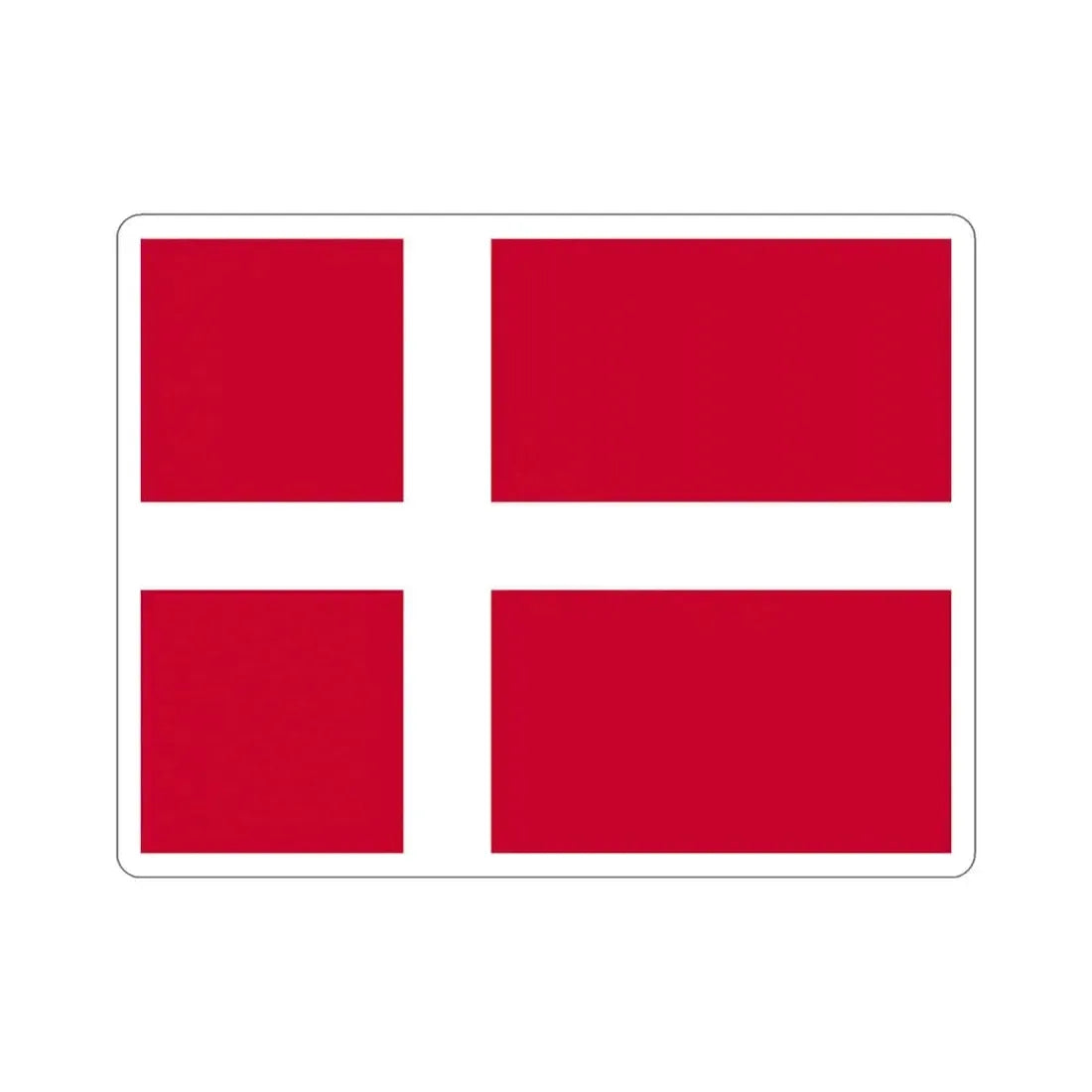 Flag of Denmark STICKER Vinyl Die-Cut Decal 3 Inch - The Sticker Space
