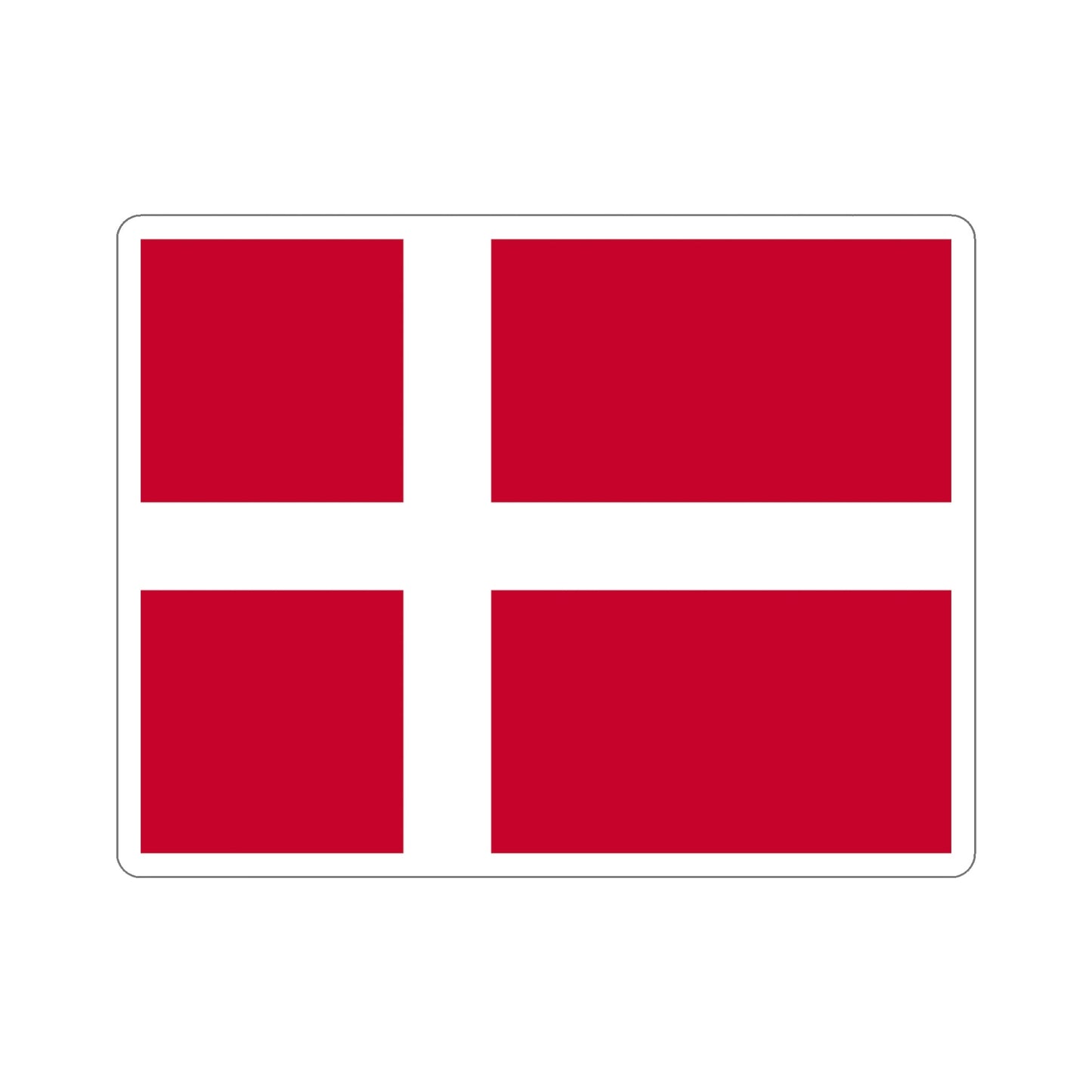 Flag of Denmark STICKER Vinyl Die-Cut Decal-6 Inch-The Sticker Space