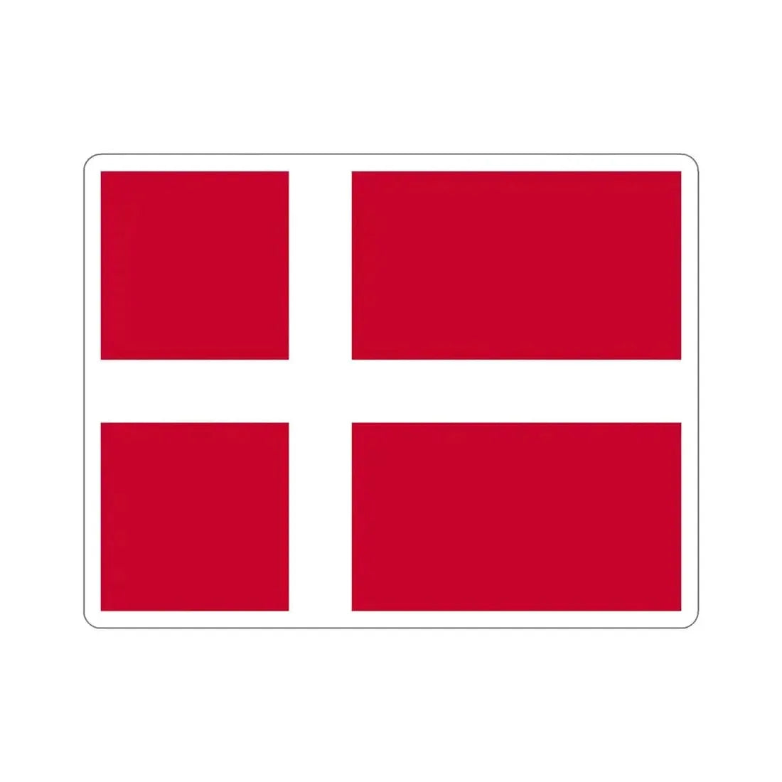 Flag of Denmark STICKER Vinyl Die-Cut Decal 6 Inch - The Sticker Space