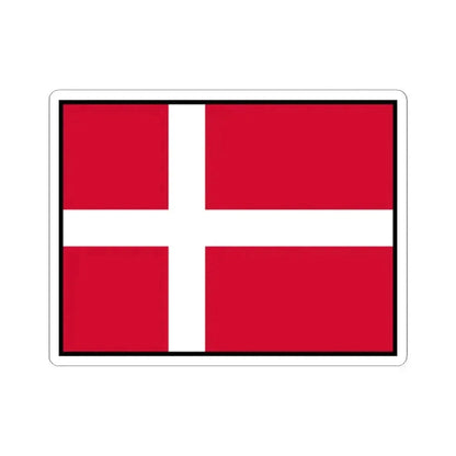 Flag of Denmark with border (Denmark) STICKER Vinyl Kiss-Cut Decal 2 Inch White - The Sticker Space