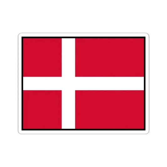 Flag of Denmark with border (Denmark) STICKER Vinyl Kiss-Cut Decal 2 Inch White - The Sticker Space