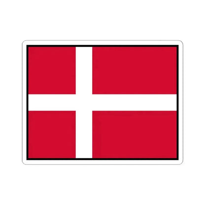 Flag of Denmark with border (Denmark) STICKER Vinyl Kiss-Cut Decal 3 Inch White - The Sticker Space