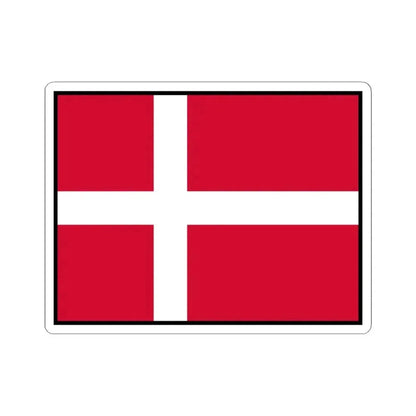 Flag of Denmark with border (Denmark) STICKER Vinyl Kiss-Cut Decal 4 Inch White - The Sticker Space