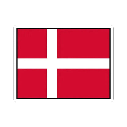 Flag of Denmark with border (Denmark) STICKER Vinyl Kiss-Cut Decal 6 Inch White - The Sticker Space